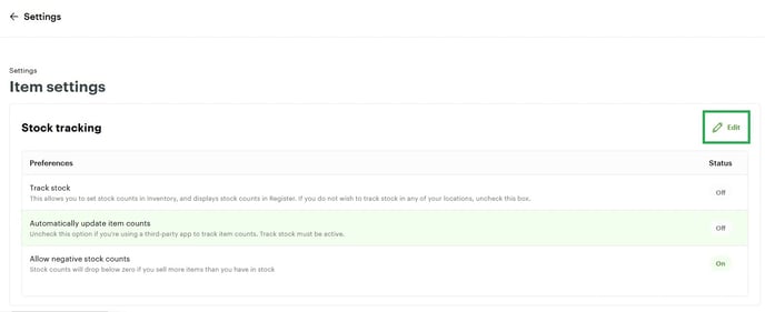 Enable inventory tracking on Clover (4)