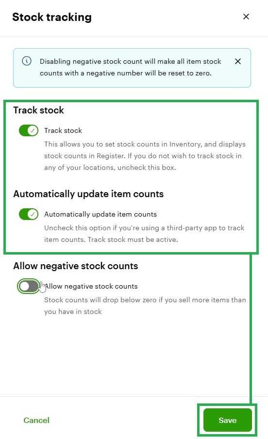 Enable inventory tracking on Clover (5)