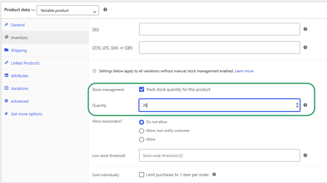 How to Enable WooCommerces Inventory Tracking 5