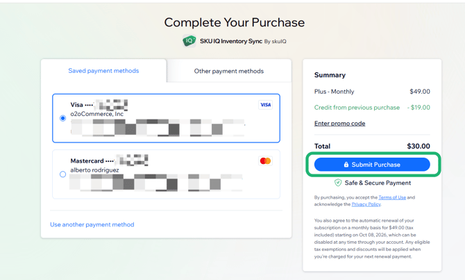 How to Upgrade Your SKU IQ Subscription_ WIX 3