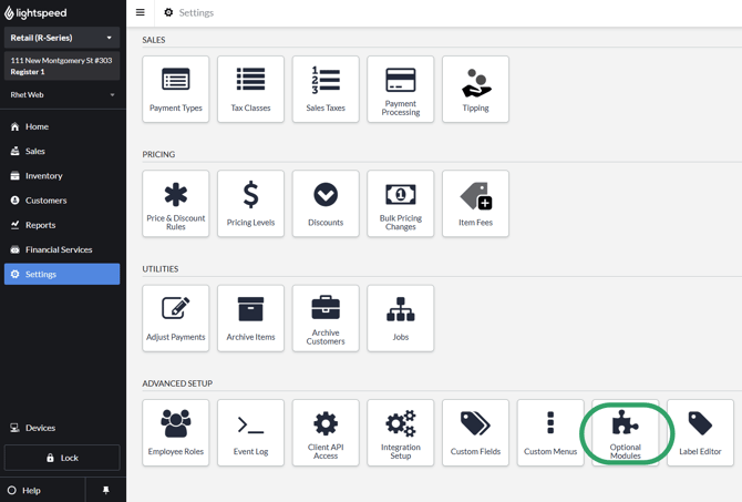 Manually disabling negative inventory on Lightspeed R-Series 2