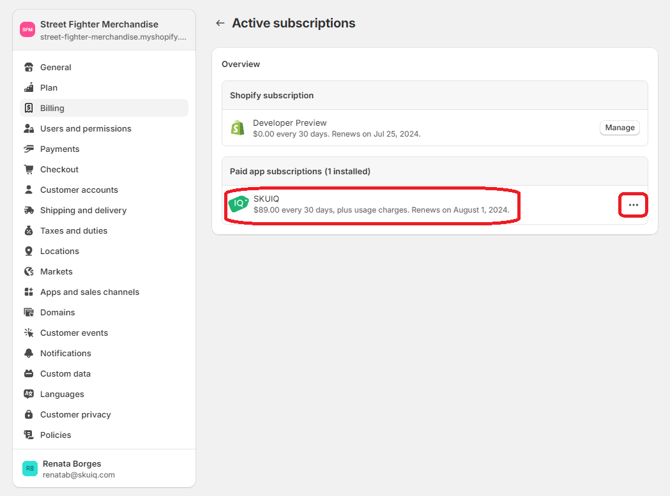Shopify settings - 4
