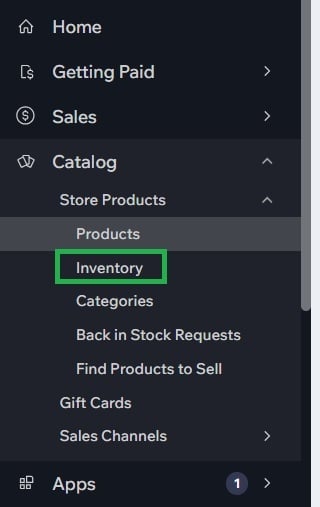 Wix inventory tracking 2