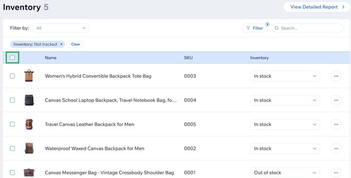 Wix inventory tracking 5