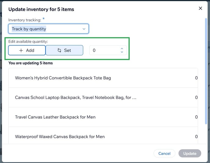 Wix inventory tracking 9