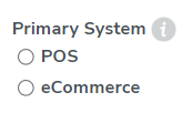 primary source with options of POS or eCommerce