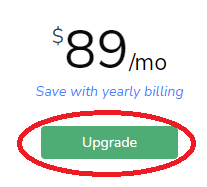 example image of monthly plus plan with upgrade button highlighted